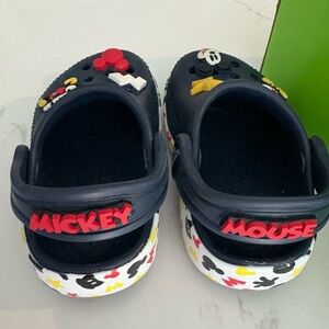 CROCS Mickey Mouse Kids Clogs - Navy and White